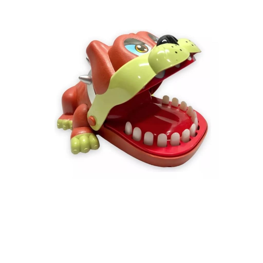 Brinquedo Cachorro Morde Dedos Dentista Cachorrinho Cor Chocolate Crocodilo Verde