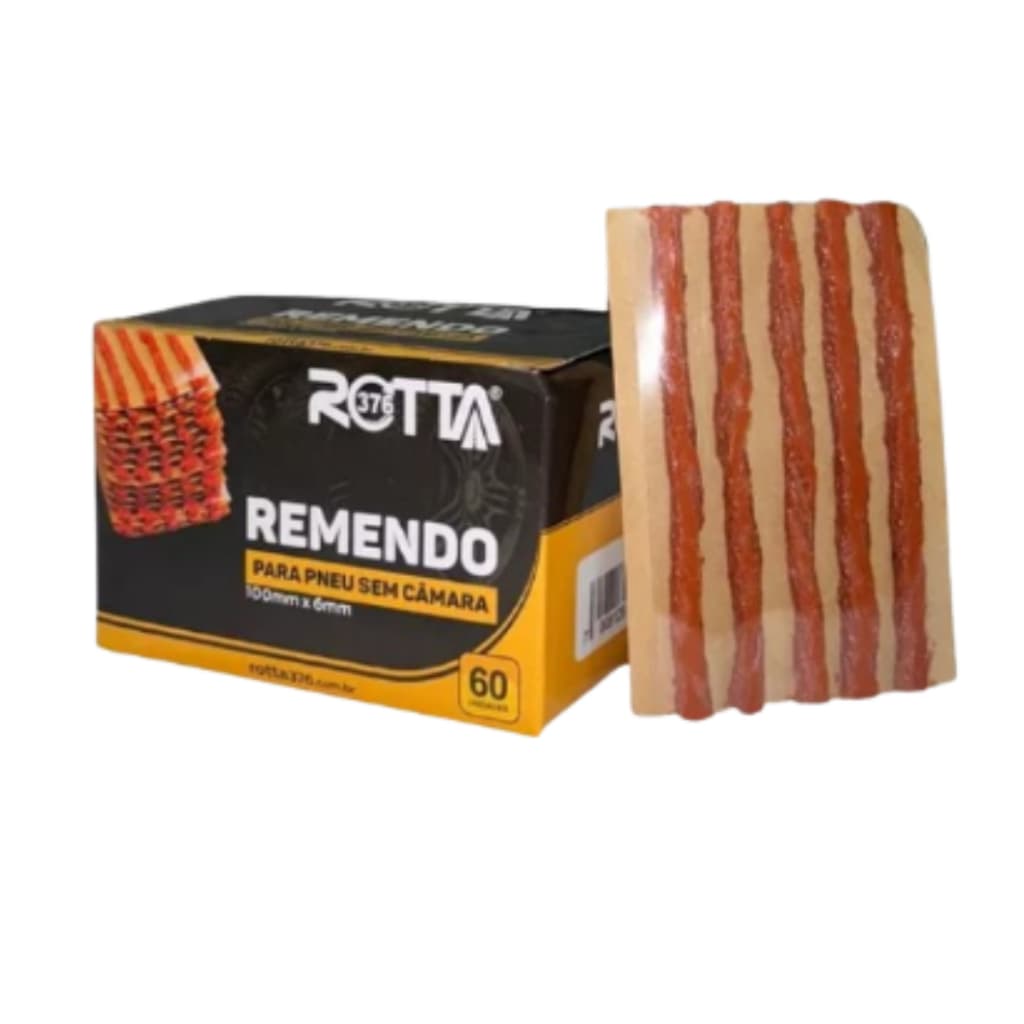 Refil Para Pneu Remendo Macarrão Rotta376 Caixa Com 60 Pçs 6mm