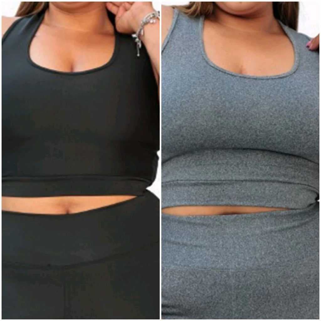 KIT 2 TOP CROPPED NADADOR FEMININO PLUS SIZE DO G ao G4