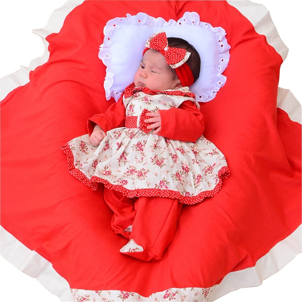 Saída De Maternidade Lindinha 5 peças Varias cores Envio Imediato Roupa de Bebe