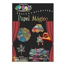 Papel Mágico Multicolorido 05 Folhas + Bastão