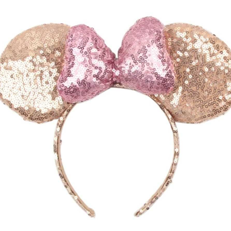 Tiara arco paete minnie rosa aniversario festa infantil adulto
