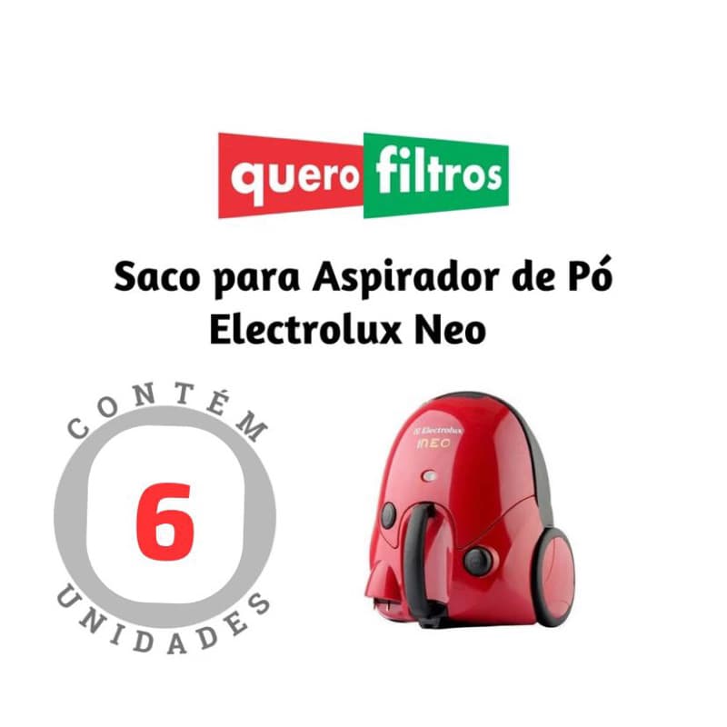 06 Saco Filtro Para Aspirador De Pó Electrolux Neo