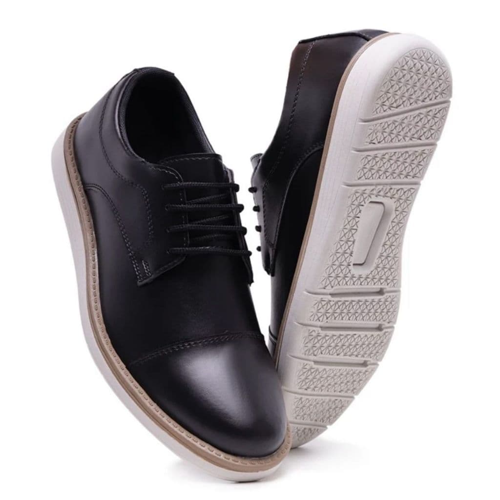 Sapato Oxford Masculino Casual de Couro Inglês Brilhante com Sola Costurada Pronta Entrega!