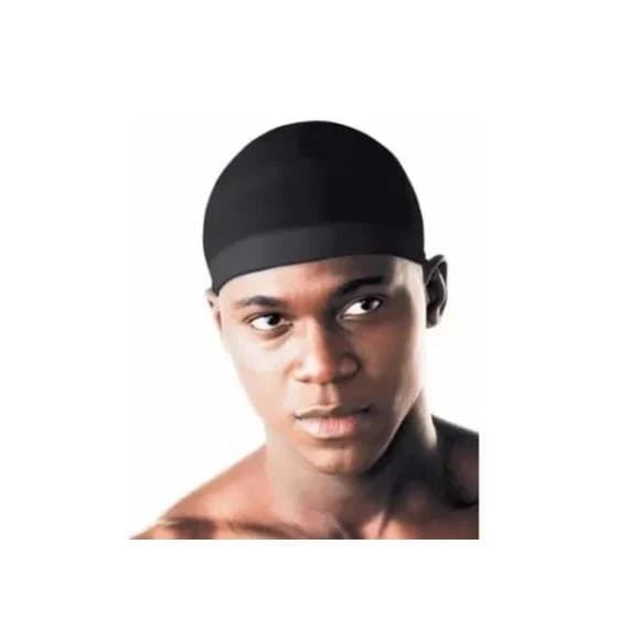 Wave Cap Touca Com 4 Unidades Premium Waves alta Preta Penteado afro Masculino Tranças Anti Friz Moda Hip Hop Trap  Nero