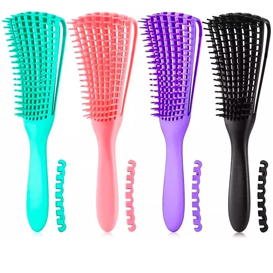 Escova Polvo,  facil desembaraço  anti quebrar  Cabelo Cacheado crespo liso Pré-Poo.