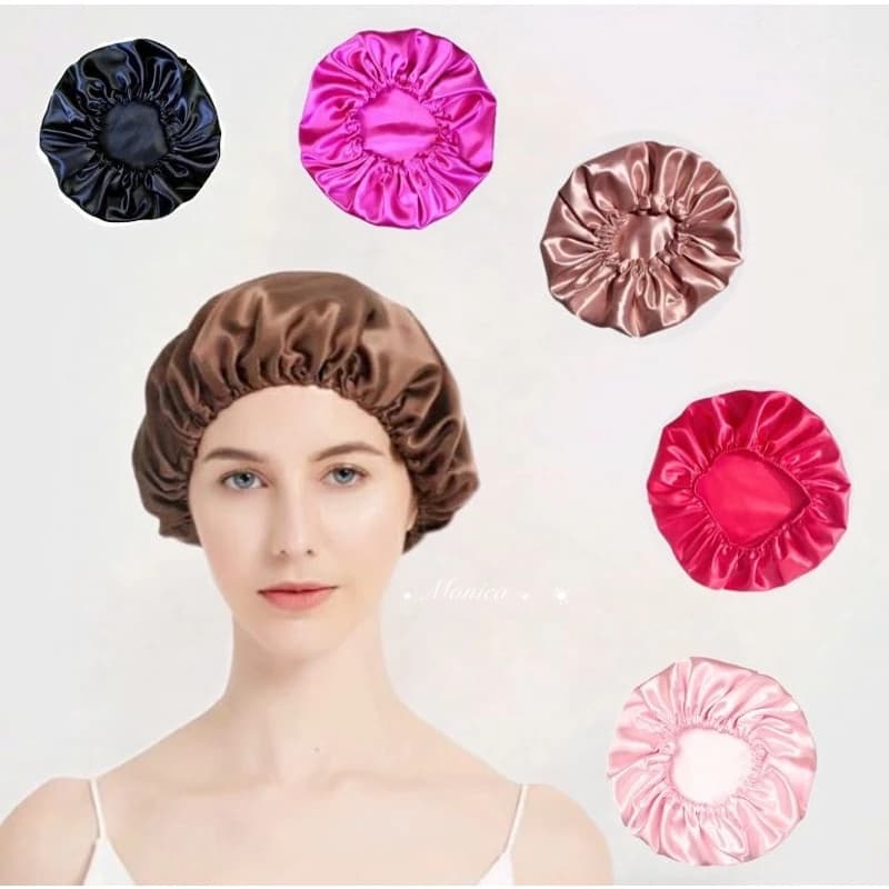 kit 3 Toucas de Cetim antifrizz pac com 3 unidades
