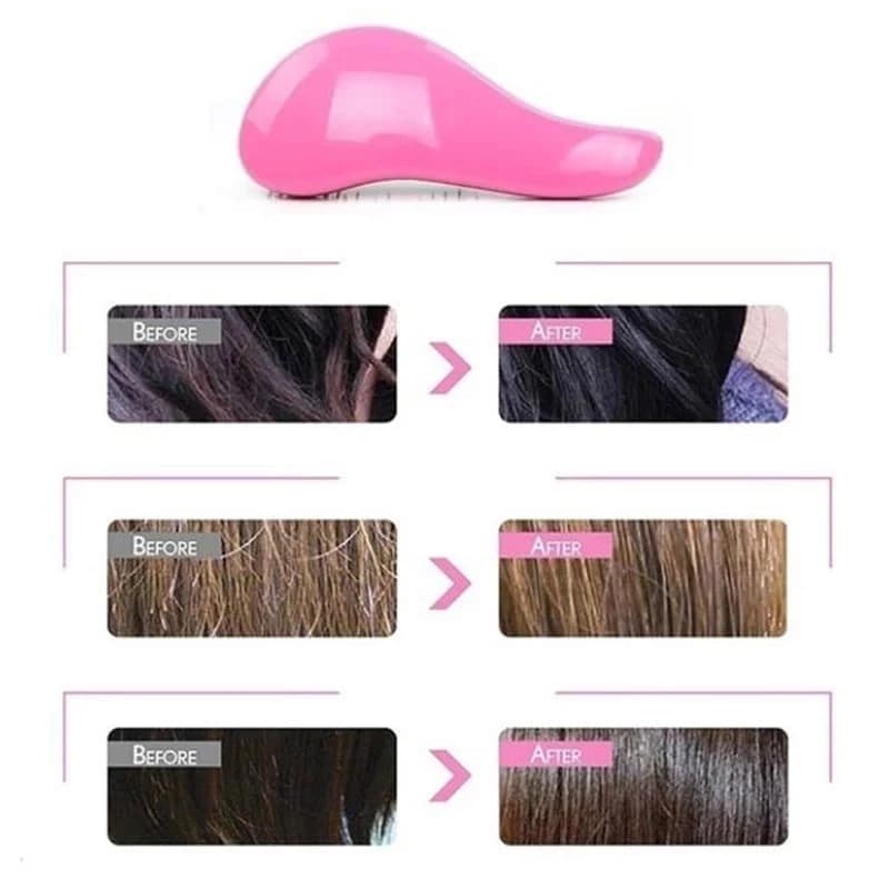 kit 2 Escovas Mágica desembaraça sem dor fácil e suave anti nó anti quebra com cabo confortável / leve e portátil TT anti frizz