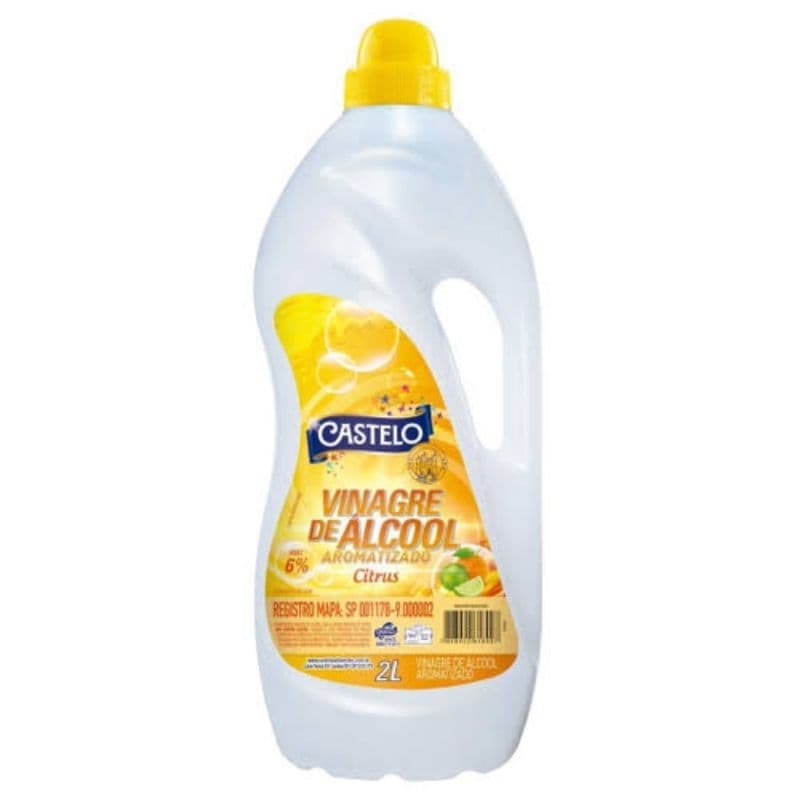 vinagre de alcool 6% aromatizado citrus castelo 2 litros