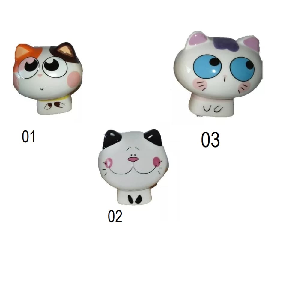 Gatinho Objeto Decoração Gatinho Caras E Bocas 6x6cm