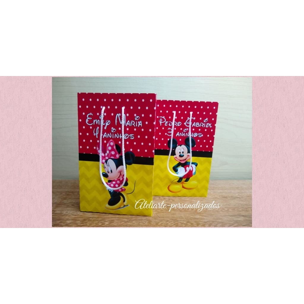 SACOLA PERSONALIZADA MICKEY E MINNIE 2
