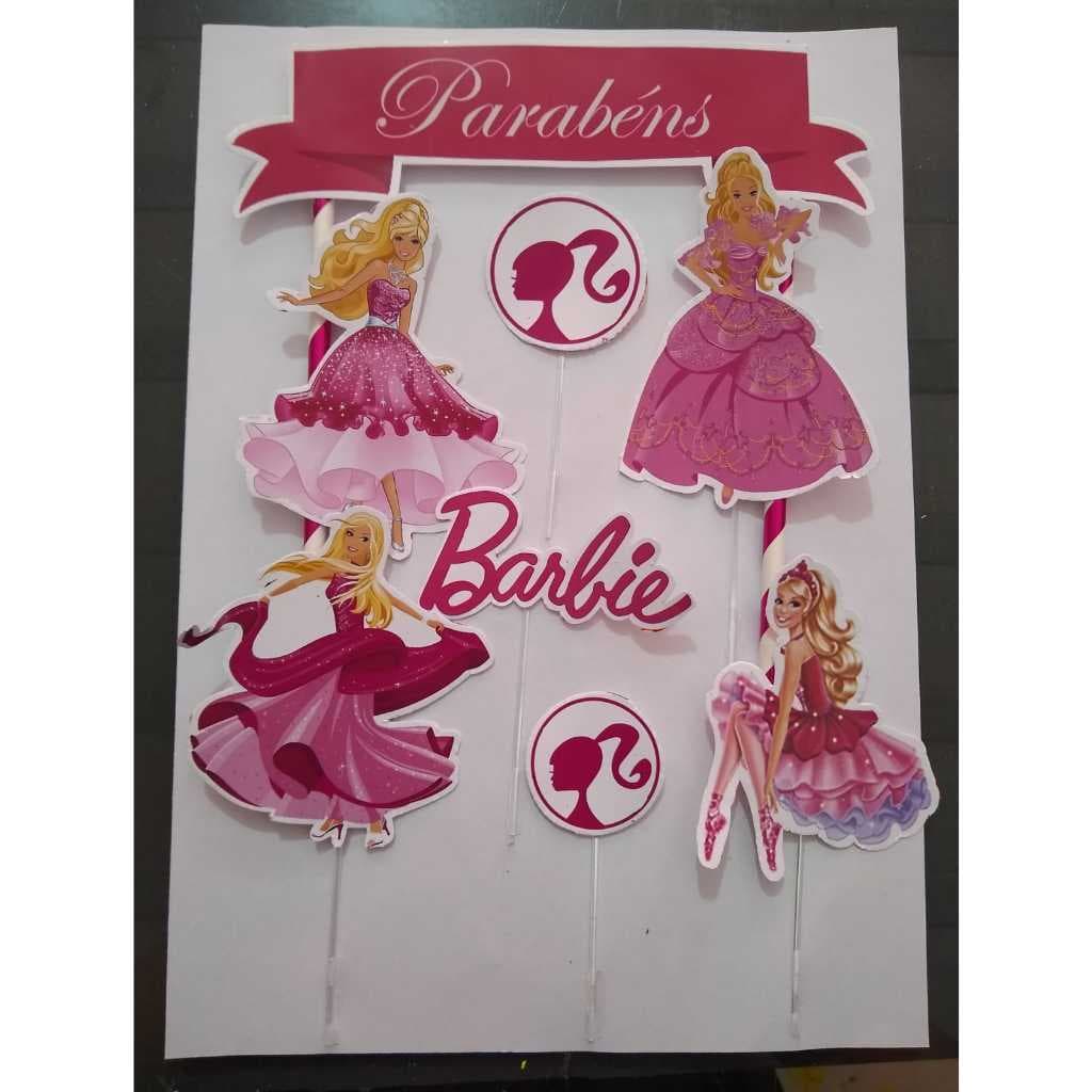 Topo de bolo Barbie Magia