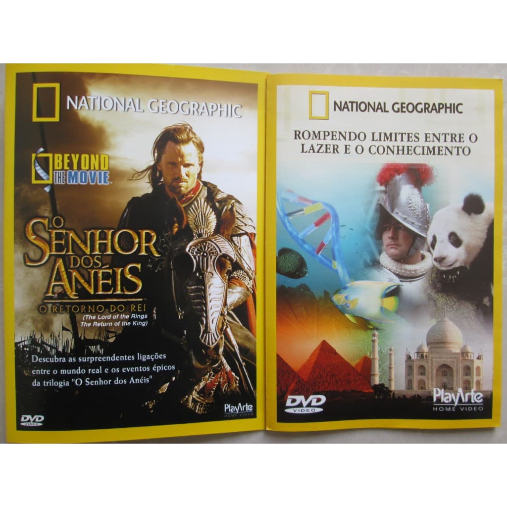 DVD -  O SENHOR DOS ANÉIS / O Retorno Do Rei / National Geographic / Com Encarte Catalogo De 6 Paginas / Raríssimo / Impecável / No Estojo Original
