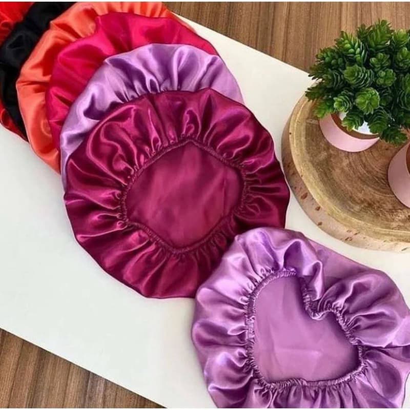 Touca Para Cabelo Cetim Com Elastico Antifrizz Cores Diversas