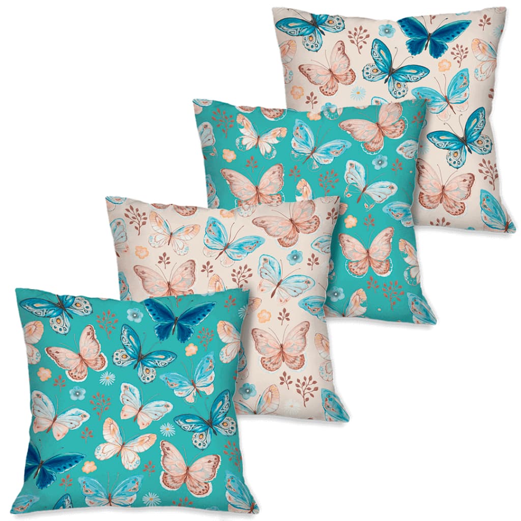 KIT 04 CAPAS DE ALMOFADA DECORATIVAS 45X45 cm TRADICIONAL