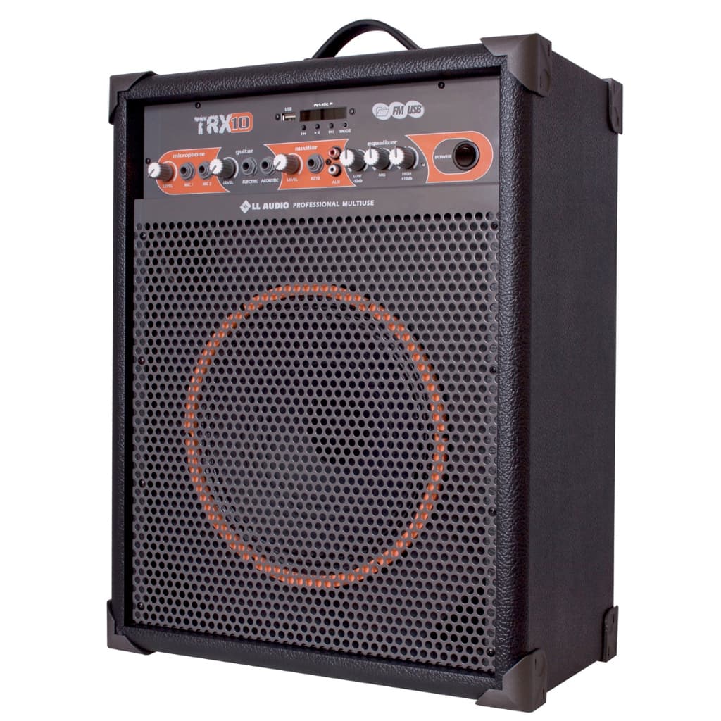 Caixa amplificada profissional bluetooth, usb, radio, cubo guita. violão ll audio trx-10 igreja, bar