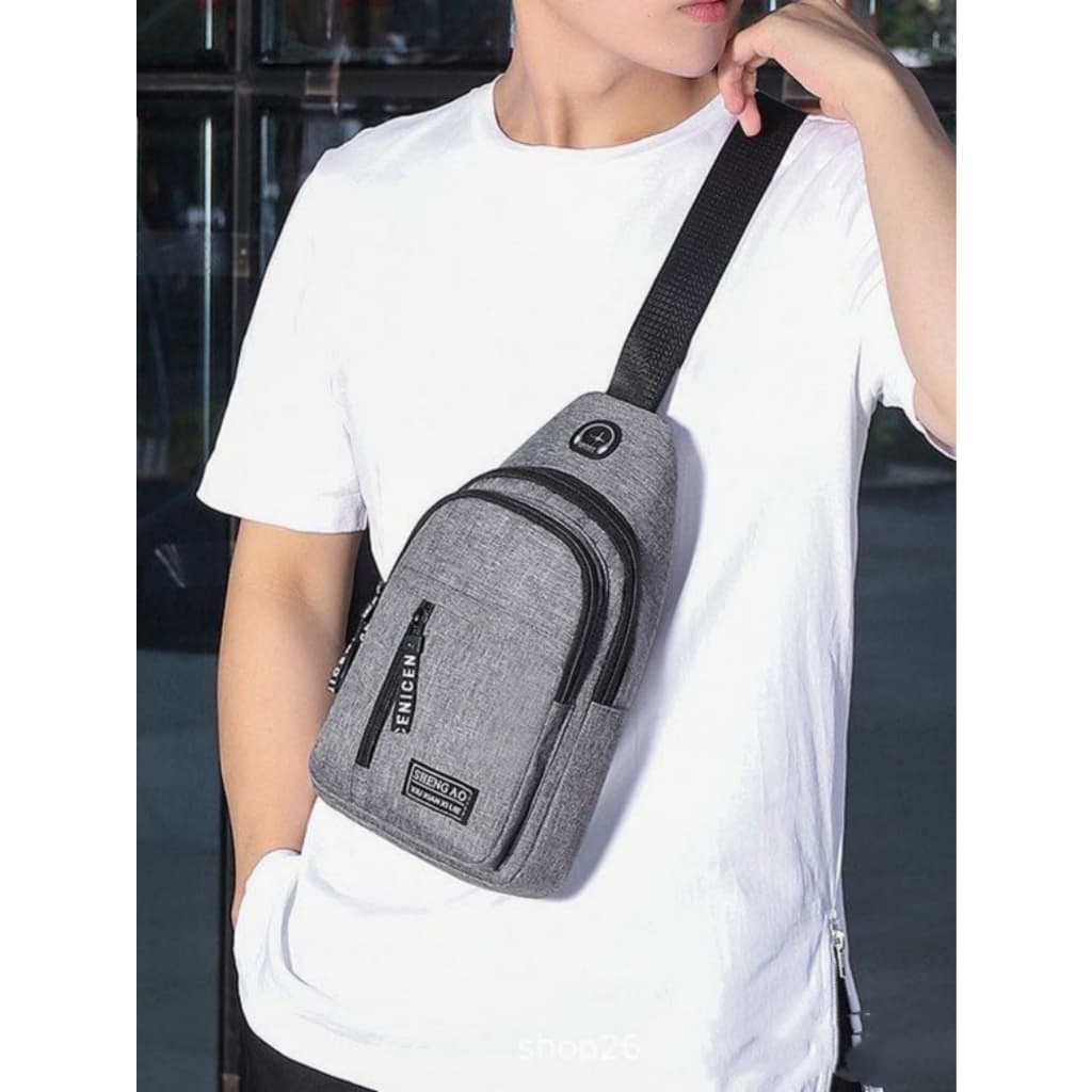 mochila masculina impermeável bolsa de ombro pequena MING