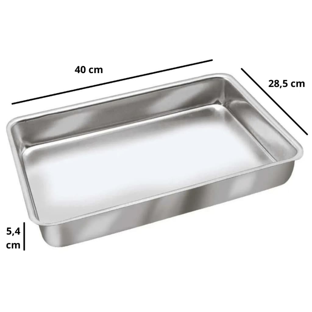 Forma Assadeira Alta De Bolo Retangular Aluminio N 04