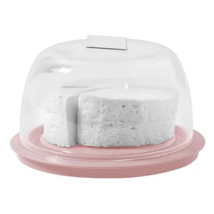 Queijeira Porta Queijo Minas Com Tampa Cúpula Transparente Minas Break Ou
