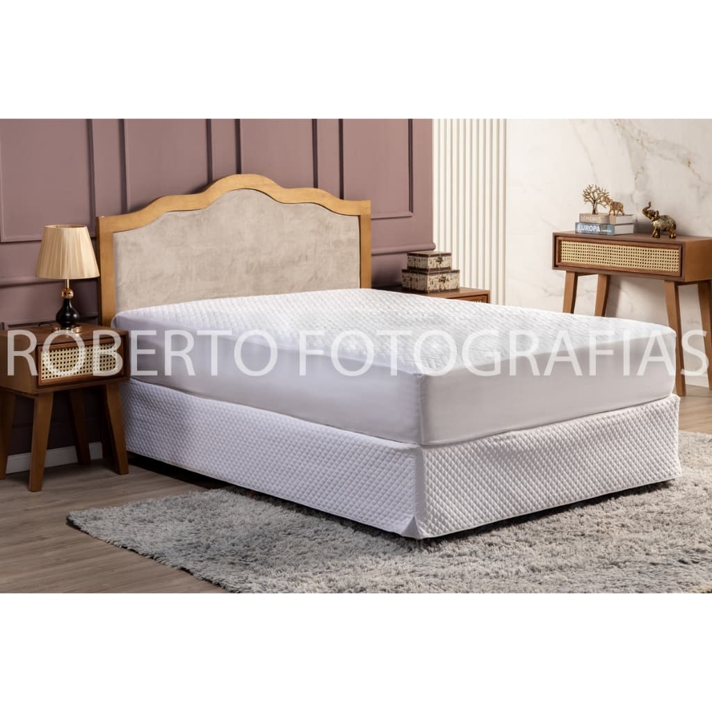 Protetor de Colchão Casal Queen Cama Box 100%  Impermeável Matelado