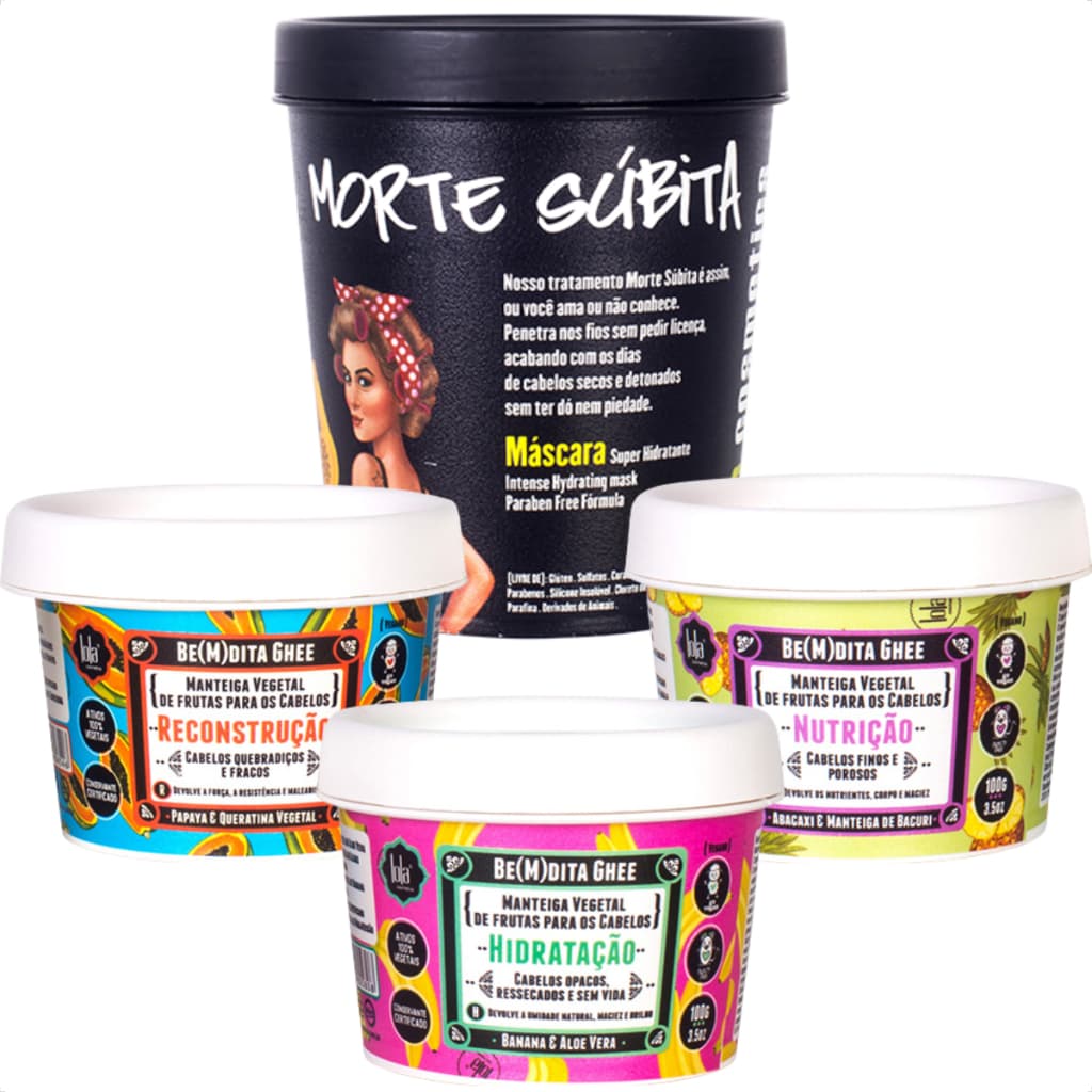 Kit Morte Subita 450g + Kit 3x Ghee 100g Lola Cosmetics