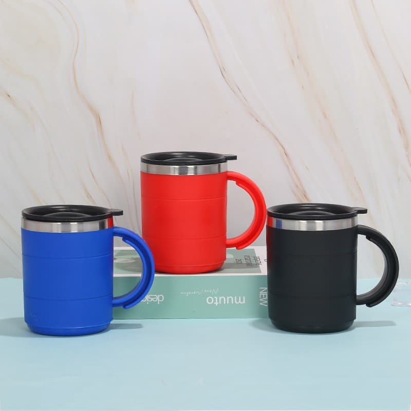 Caneca Térmica Inox com tampa 450ml  Para Café /Chá /Água/ Bebidas Aço Inox Xícara/Mug