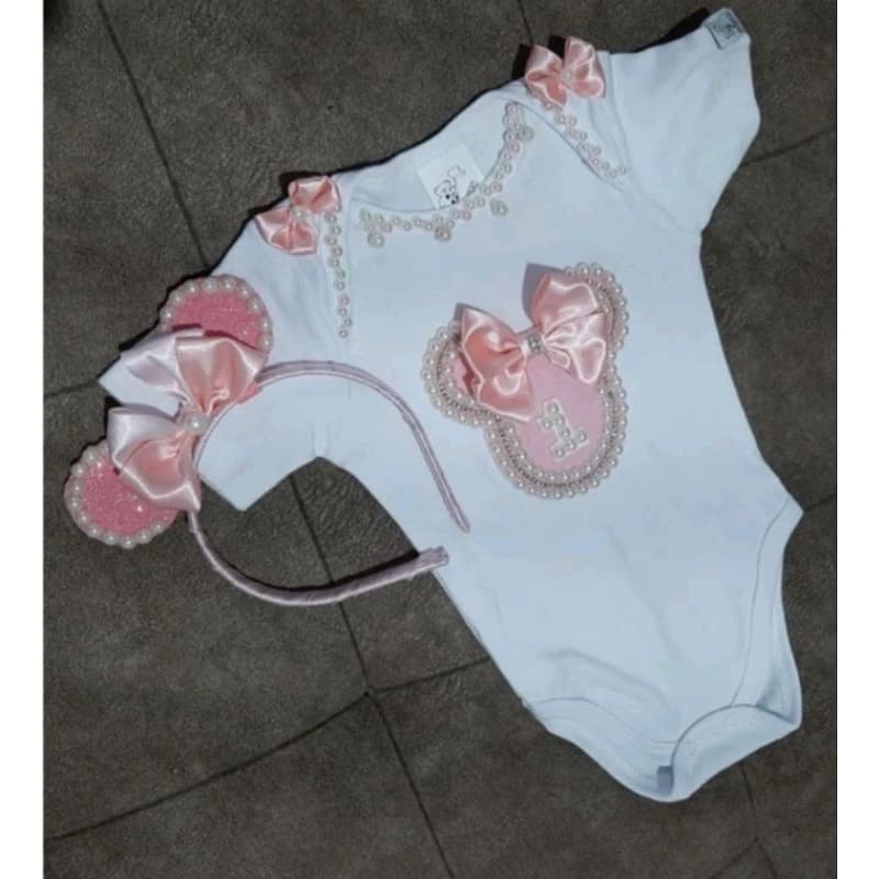 Body personalizado minie rosa