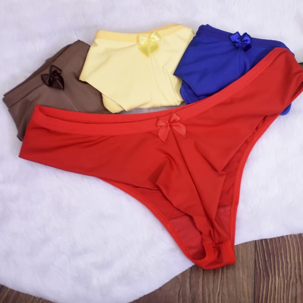 kit com 8 Tangas Calcinhas Fio Duplo
