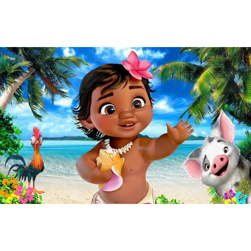 Painel festa decorativo infantil moana baby moana adulta