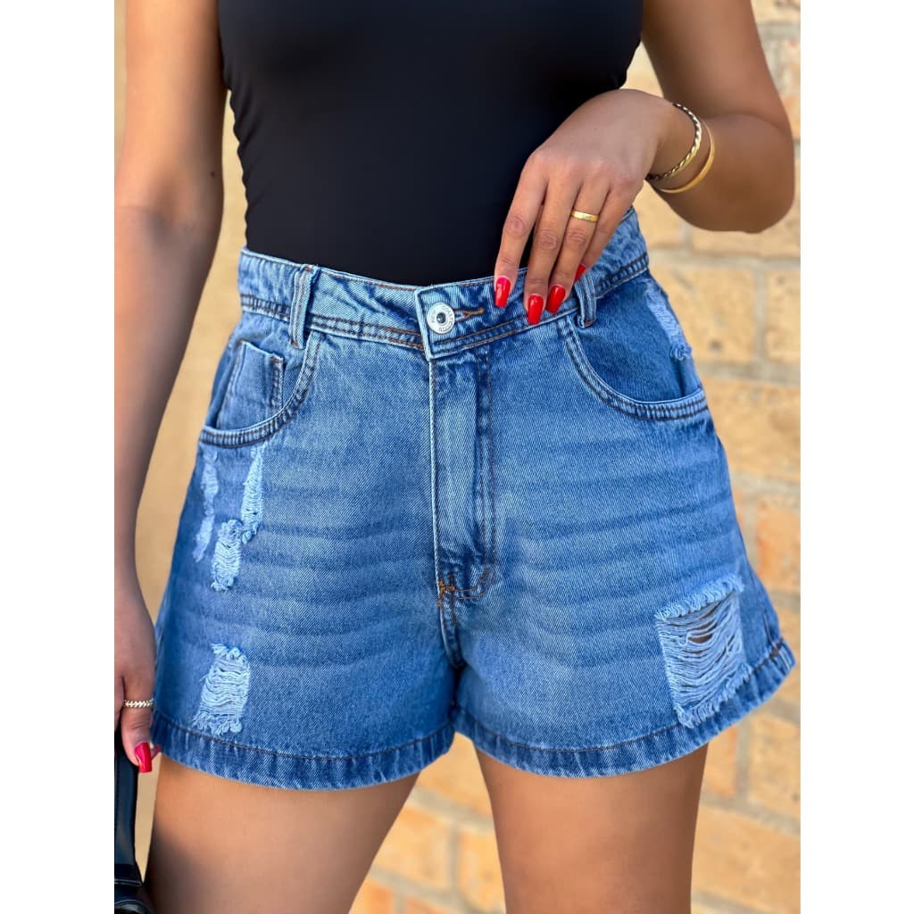 kissmelady 8127  Shorts jeans feminino  lisa sem rascada short jeans juvenil natural shorts Feminino s com rasacda 8127-2