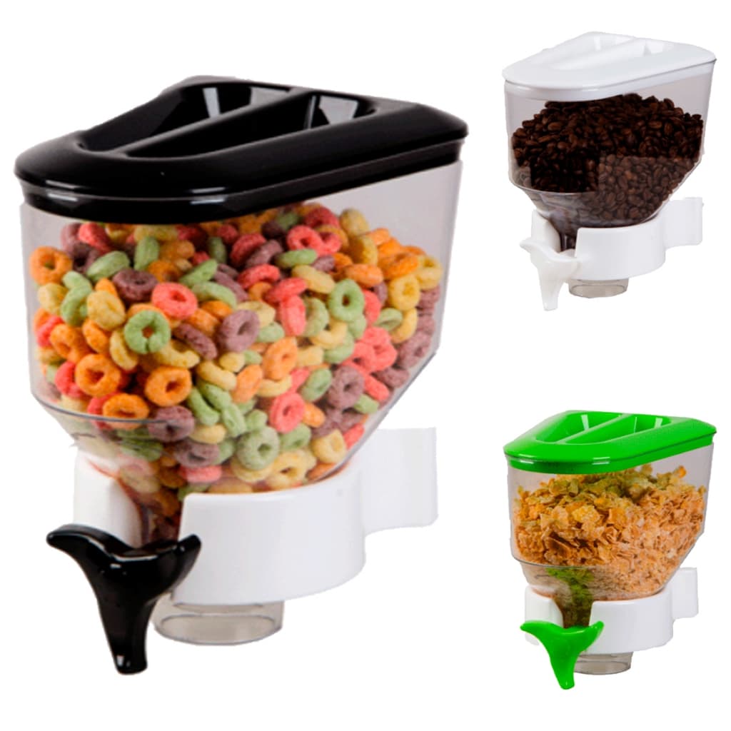 Kit 3 Dispenser de Parede Porta Alimentos Mantimentos Cereais Grãos Balas Açucar 1,4 Litros