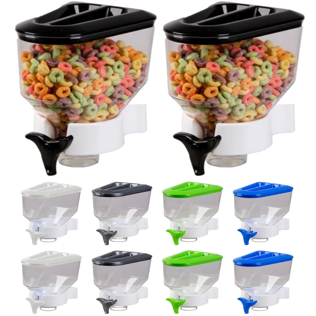 Kit 10 Dispenser de Parede Porta Alimentos Mantimentos Cereais Grãos Armazenamento 1,4 Litros