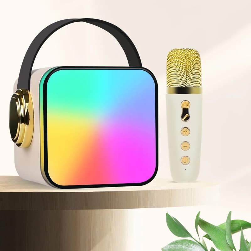 Novo Caixa De Som Com Microfone Karaokê Brincadeira Família Crianç ZX03