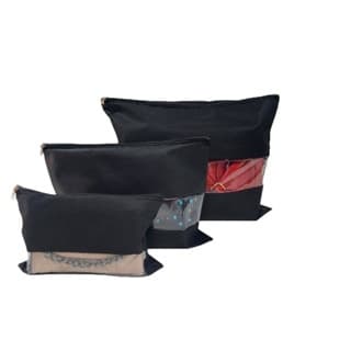 Kit com 9 Capas Para Bolsa com Zíper 3 P, 3 M e 3 G - Saquinho TNT Com Zíper e Visor Alta Qualidade