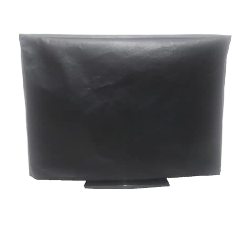 Capa TV Em Corino Preto de Alta Qualidade Fechada atrás