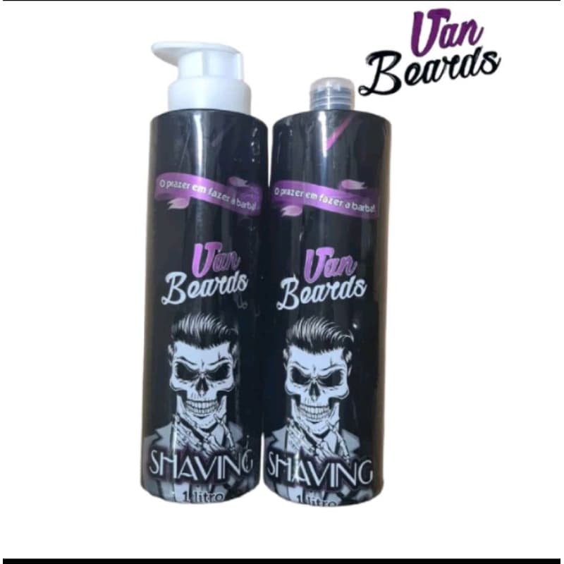 kit 2 Gel para barbear Van Beards 1L cada ideal para barbear e fazer desenhos com navalha no cabelo.