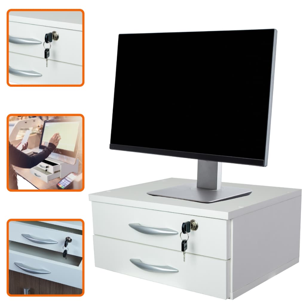 Suporte Base para Monitor Gaveteiro Com Chave De Segurança