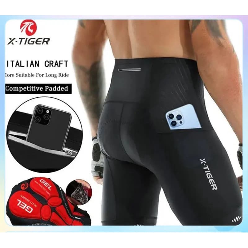 Calção Ciclismo 🚴 Com bolso e gel anti impacto