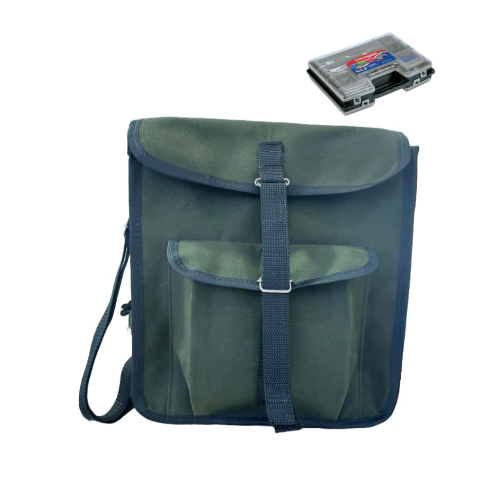 Bolsa de pesca em lona de caminhão grossa com estojo porta anzol incluso