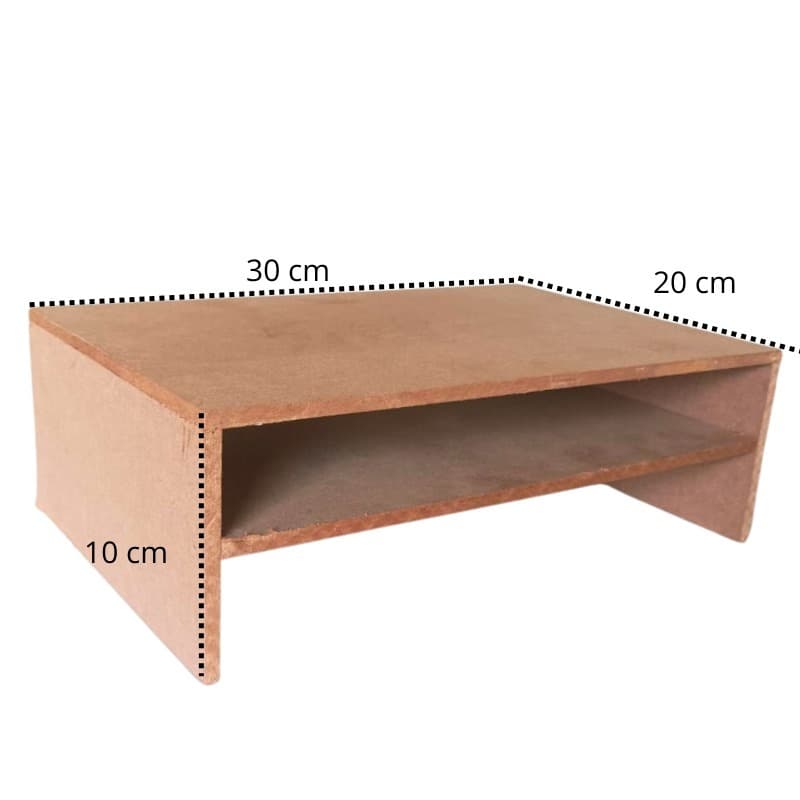 Suporte Monitor Base MDF Sem Gaveta Lançamento Cru Home Escritório promoção