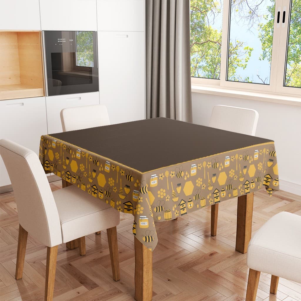 COLEÇÃO: TOALHA DE MESA QUADRADA 4 LUGARES EM OXFORD NOBRE 1.40 X1.40.