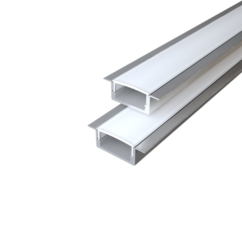 Kit Perfil Sobrepor/Embutir para Fita de Led 2 Metros