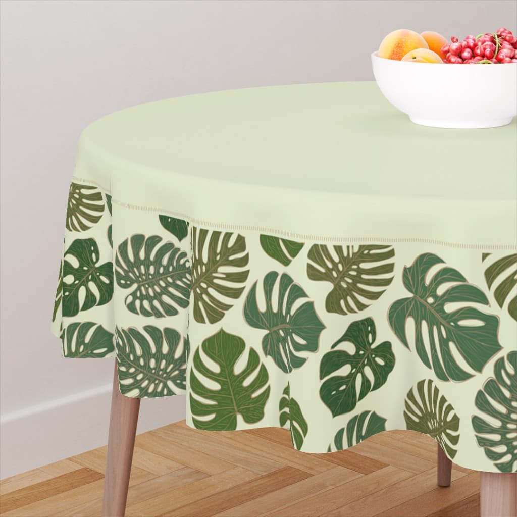 TOALHA PARA MESA RENDONDA 4 LUGARES EM OXFORD 1.40 X 1.40 CM.