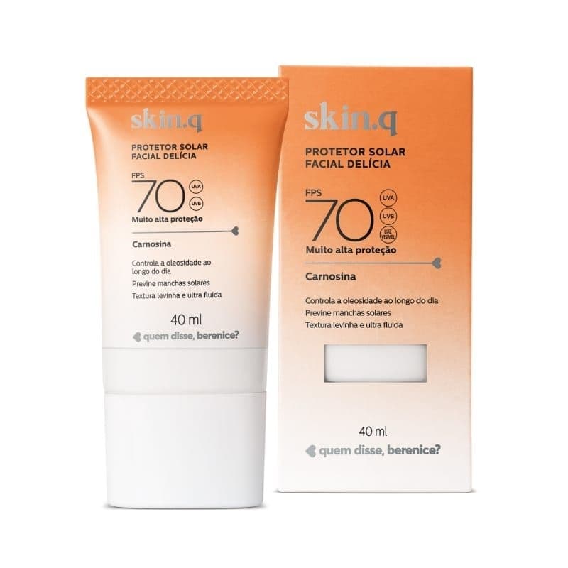 Protetor solar Facial Delícia quem disse, Berenice?FPS 70 Skin.q 40ml.