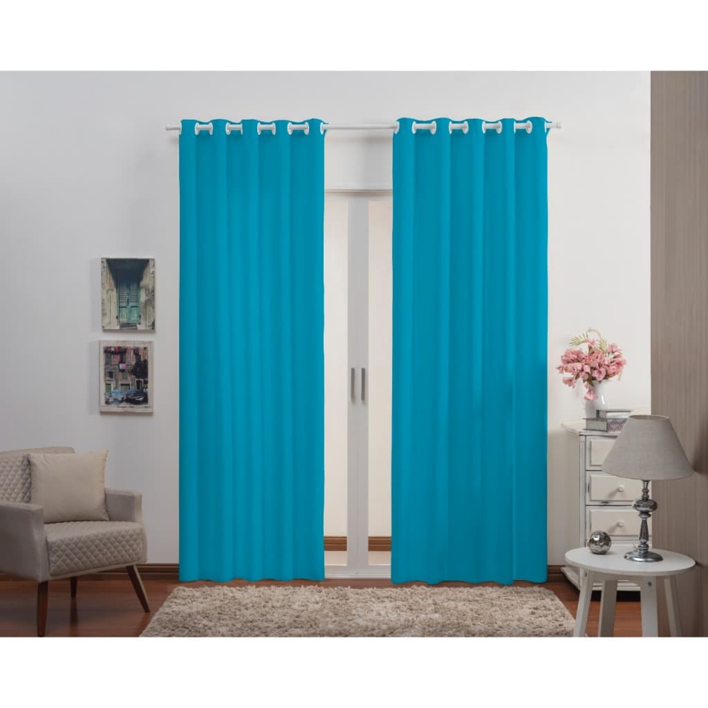 Cortina Sala Quarto 3,00 x 1,60 Oxford Varias Cores Vivas