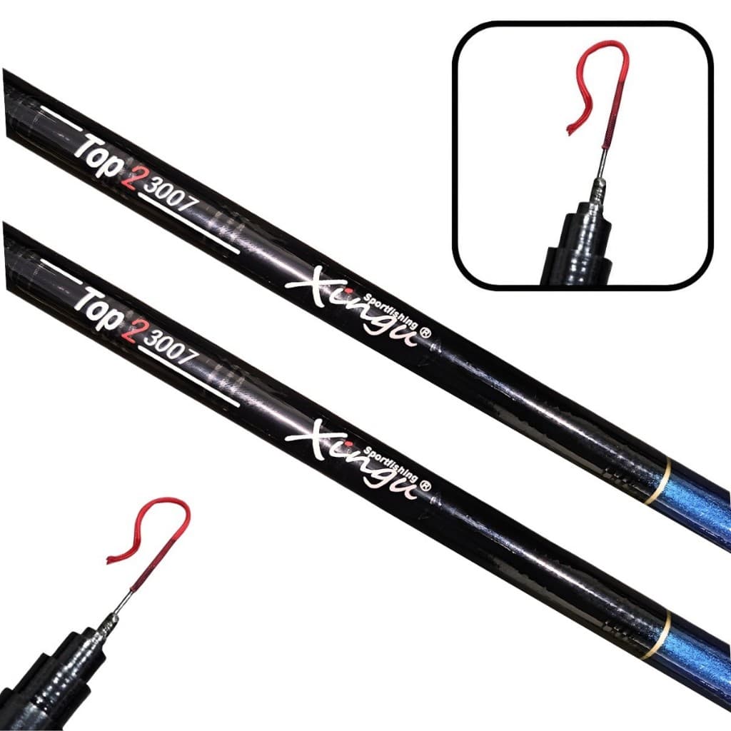 Kit 2 Vara de Pesca 3,00m Telescópica Kit Pesca Pescaria Esportiva Profissional Pescar Telescopico Completo Fibra
