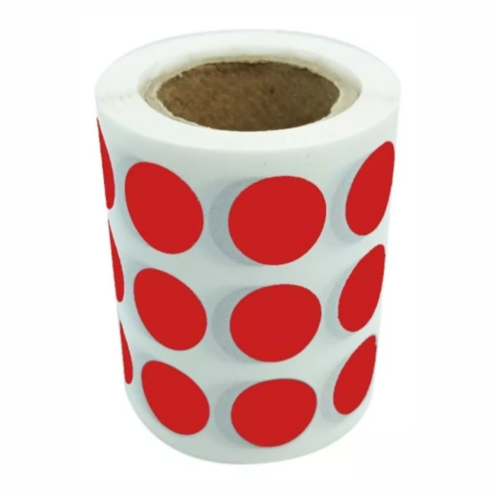 Etiqueta Selo Bolinha Colorida 15mm - Rolo Com 1000 Adesivos