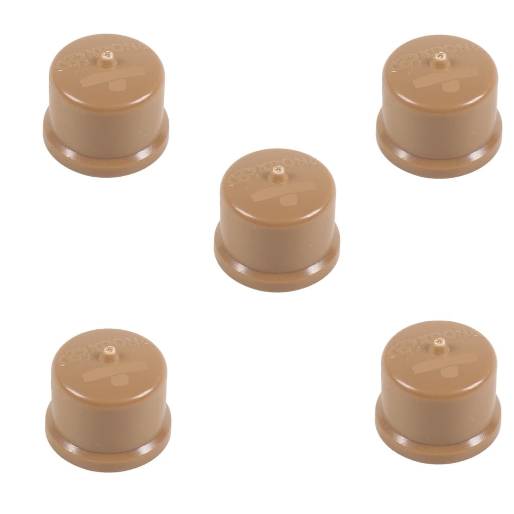 Kit Com 5 Peças Tampão Cap Soldável 25mm PVC Cor Marrom