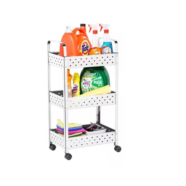 Fruteira Inox De Chão Montado Organizador Organizadora Cesto inox Banheiro Cozinha Lavandeira
