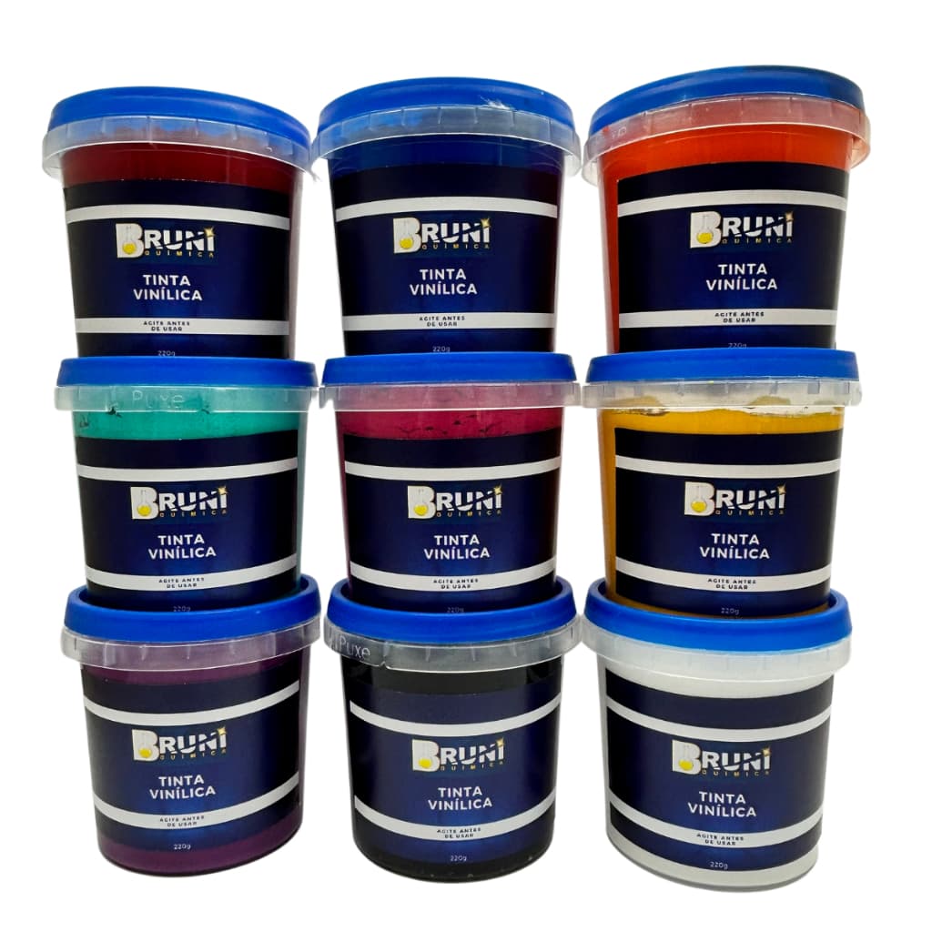 Tinta Vinílica Para Serigrafia Fosca 220g Bruni Química